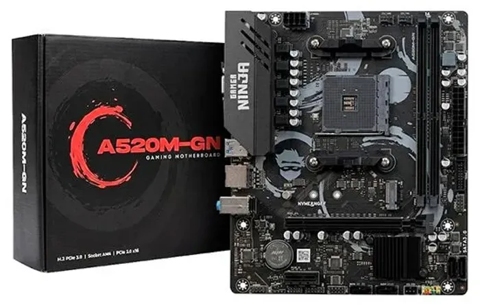 Placa-mãe A520M Gamer Ninja am4 Ryzen amd