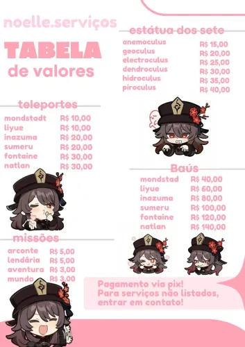 serviços de genshin impact