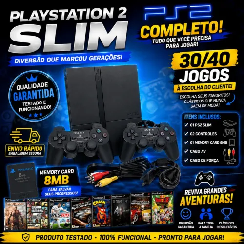 PS2 / Playstation 2 com jogos
