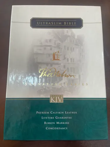 Biblia Thomas Nelson Signature KJV - Couro de Bezerro Premium