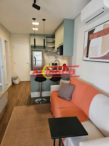 Apartamento para locação com 1 quarto e todo mobiliado, com 39m²- localizado no Centro- Gu
