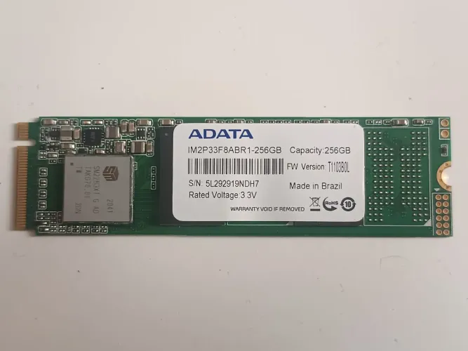 SSD M.2 256GB ADATA Original - Funcionando Perfeitamente