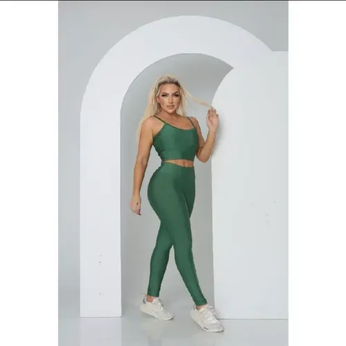 Conjunto de academia suplex verde
