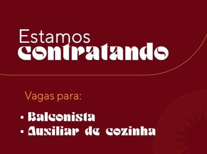 Vaga Auxiliar de Cozinha e Balconista