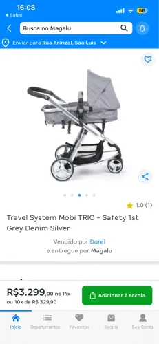 Carrinho safety 1st Moisés carrinho de bebê praticamente novo