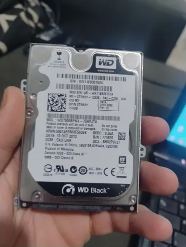 HD WD Black 750gb p notebook