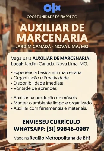 Auxiliar de Marcenaria Jardim Canadá