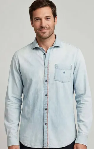 Camisa Jeans Masculina Original Brooksfield