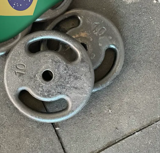Anilhas de 10kg cada uma
