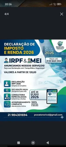 Declaração Imposto de Renda 2026 e Regularização MEI - Rápido e Seguro