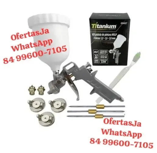 Pistola de Pintura 600ml HVLP Gravidade Profissional