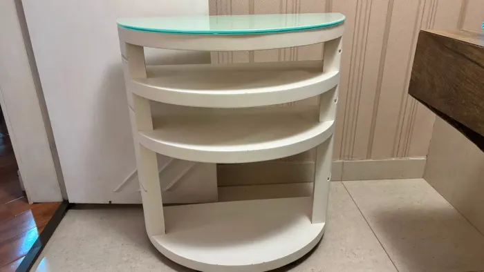 Móvel mdf duplo branco laca