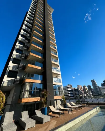 Apartamento 1 quarto mobiliado no Mont Tannat, Centro, ao lado da FAE, com pôr do sol