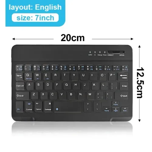Mini Teclado Bluetooth Silencioso e Portátil para iPad e Tablets