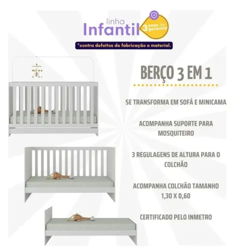 Vende-se Berço 3 x 1