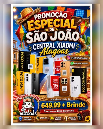 XIAOMI POCO X8 PRO MAX, POCO X7 PRO E MODELOS A PARTIR DE R$: 649,99 + BRINDES
