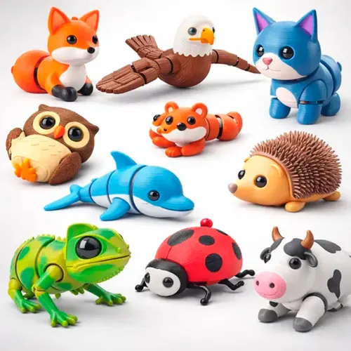 Brinquedos articulados 3D