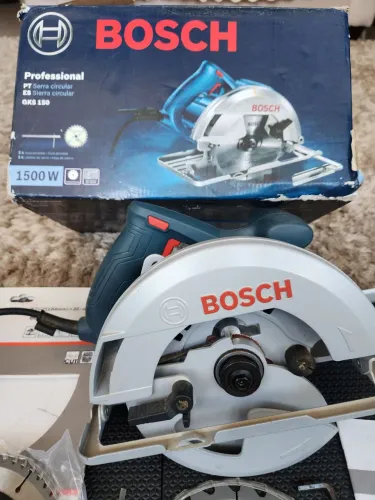 Serra Circular Bosch GKS 150 127V - Pouco Uso + Disco para MDF (R$ 450)