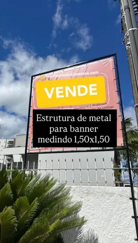 Vendo Estrutura de Metal para Banner 1,50x1,50