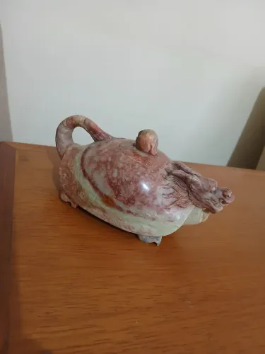 Bule Antigo Chinês Em Pedra Sabão