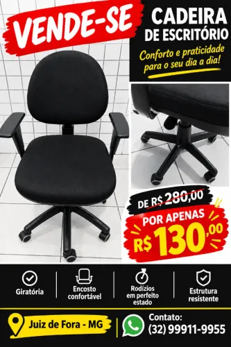 Cadeira de escritório com um mês de uso