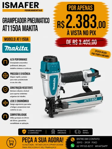 GRAMPEADOR PNEUMATICO DE MODELO AT1150A MAKITA