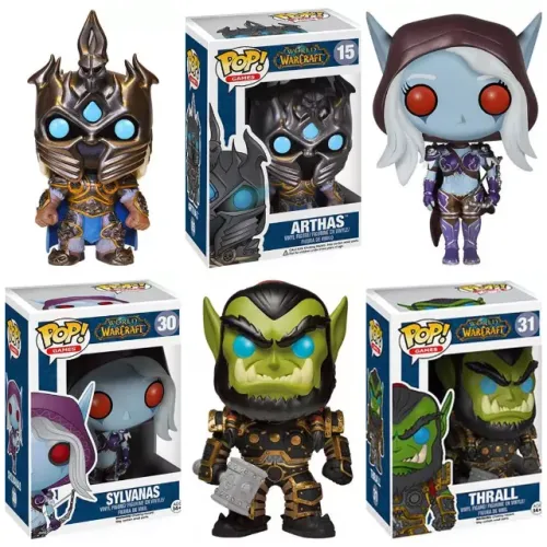 Lote Funko Pop - World of Warcraft - Thrall, Lady Sylvanas e Arthas