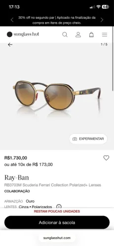 Óculos Ray-Ban - Scuderia Ferrari Collection Polarized