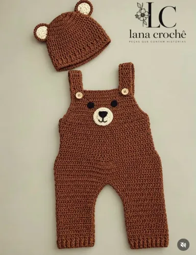 Fantasia de ursinho - 6 a 9 meses