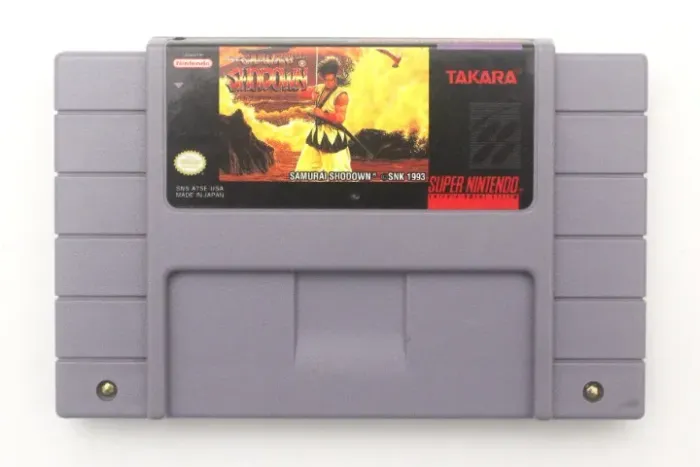 Samurai Shodown para Super Nintendo em perfeito estado de conservação