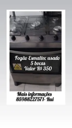 Vendo fogão Esmaltec usado 5 bocas
