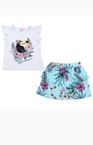 Conjunto Infantil blusa + saia