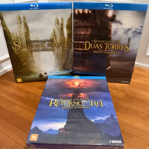 Bluray Trilogia Senhor dos Anéis c/luva. Ed. Nacional Estendida LACRADOS