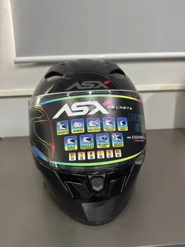 Capacete ASX CITY Preto Tamanho 58 (com detalhe)