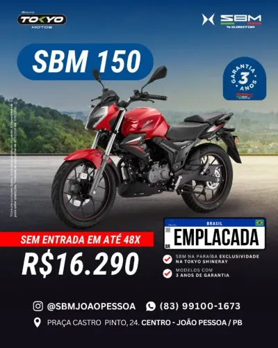 SBM 150 2026 ABS - Financie 100% Sem Entrada Em Até 48x 