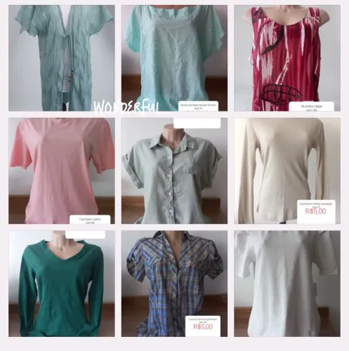 Blusas femininas M e G R$5,00
