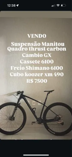 Bicicleta MTB Carbono 29 GX