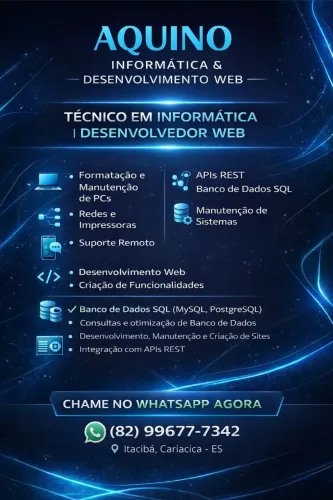 Técnico em ti e desenvolvedor web 