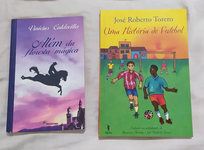 SÃO DOIS LIVROS - Além da Floresta Mágica * Uma História de Futebol.