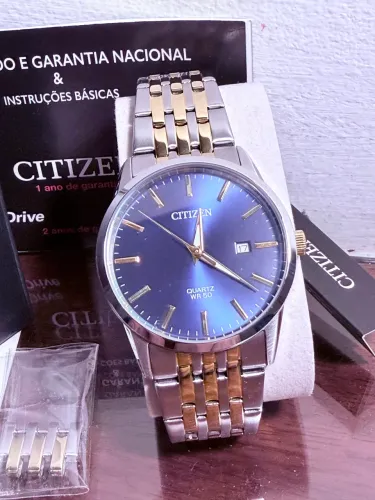 Relógio CITIZEN Quartz G111-S115205 - azul - completo . 