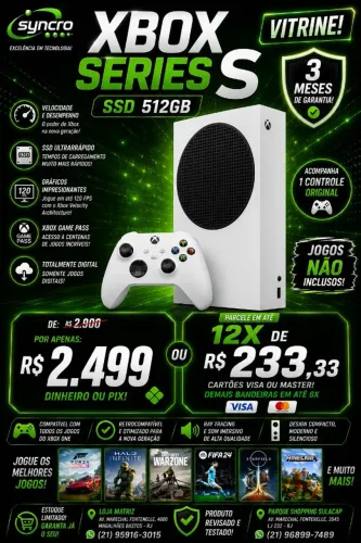 XBOX SERIES S (SEMI NOVO) TODO REVISADO E COM GARANTIA