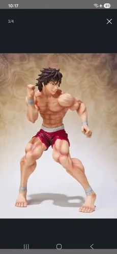 Boneco figuartzero baki hanma pose original do anime