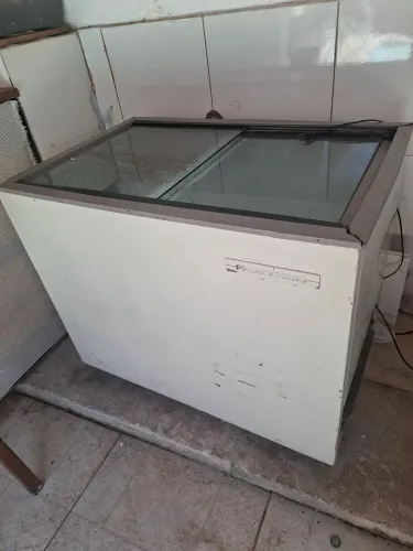 Freezer tampa de vidro