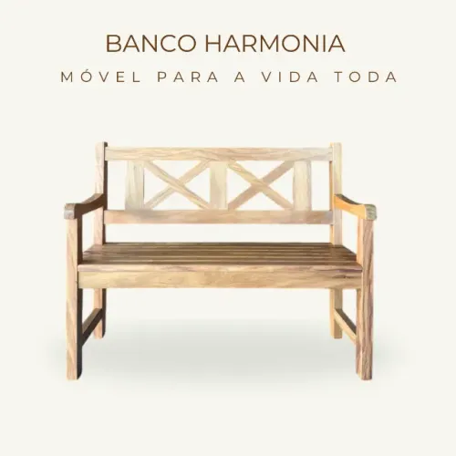 Banco Em Madeira Maciça peroba rosa 1,20x0,40x0,95m