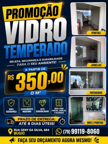 Promoção vidro temperado