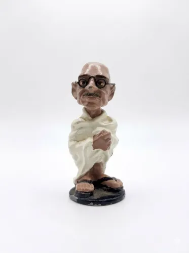 Raridade Histórica: Miniatura Mahatma Gandhi Em Chumbo (Anos 70)