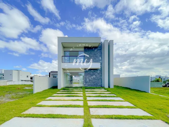 Camaçari| Terras Alphaville| Casa Duplex Nascente| Alto Padrão 165m²| 4 Dormitórios| 2 Vag