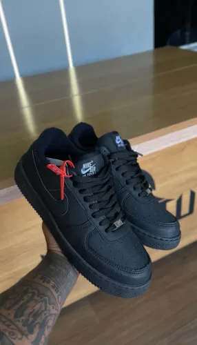 Tênis Masculino Premium Casual Nike Air Force One All Black Disponível 37 AO 44 Envios