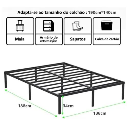 Estrado de cama solteiro
