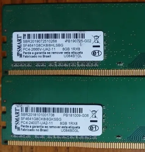 Troco Memória RAM DDR4 8gb 2666 MHz por de Notebook ddr4 também.
